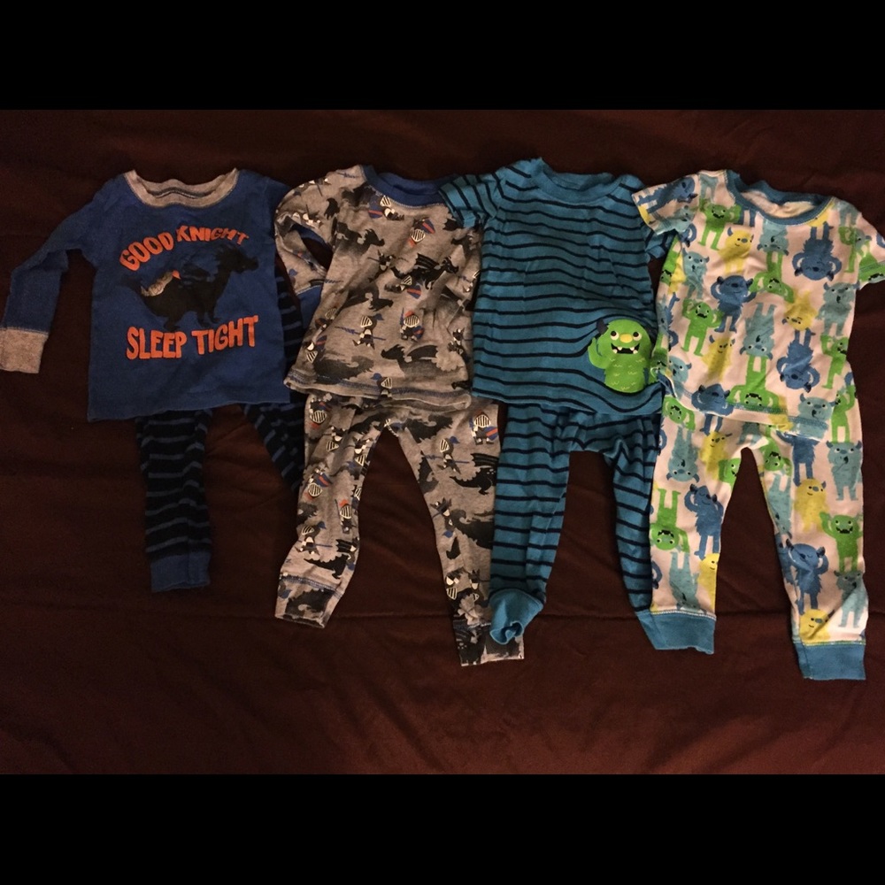 Lot of monster and knight pajamas